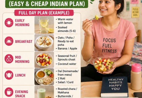 Weight Loss Diet Plan for Hostel Girls Without Cooking (Easy & Cheap Indian Plan)