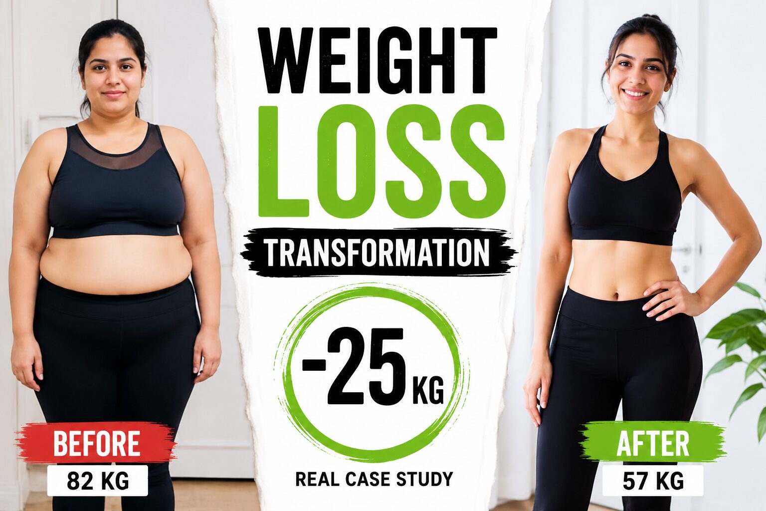 Weight Loss Before and After: Real Case Study of a 25 Kg Transformation
